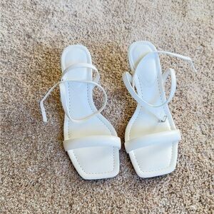 Women's White Strappy Sandals
